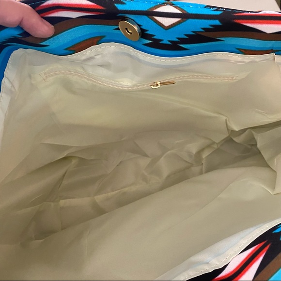 NEW
 Aztec Blue Mesa Western Shoulder Tote Bag - Picture 3 of 5